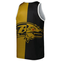 Ray Lewis Baltimore Ravens Retired Player Graphic Tank Top - Black/Gold - Mitchell & Ness