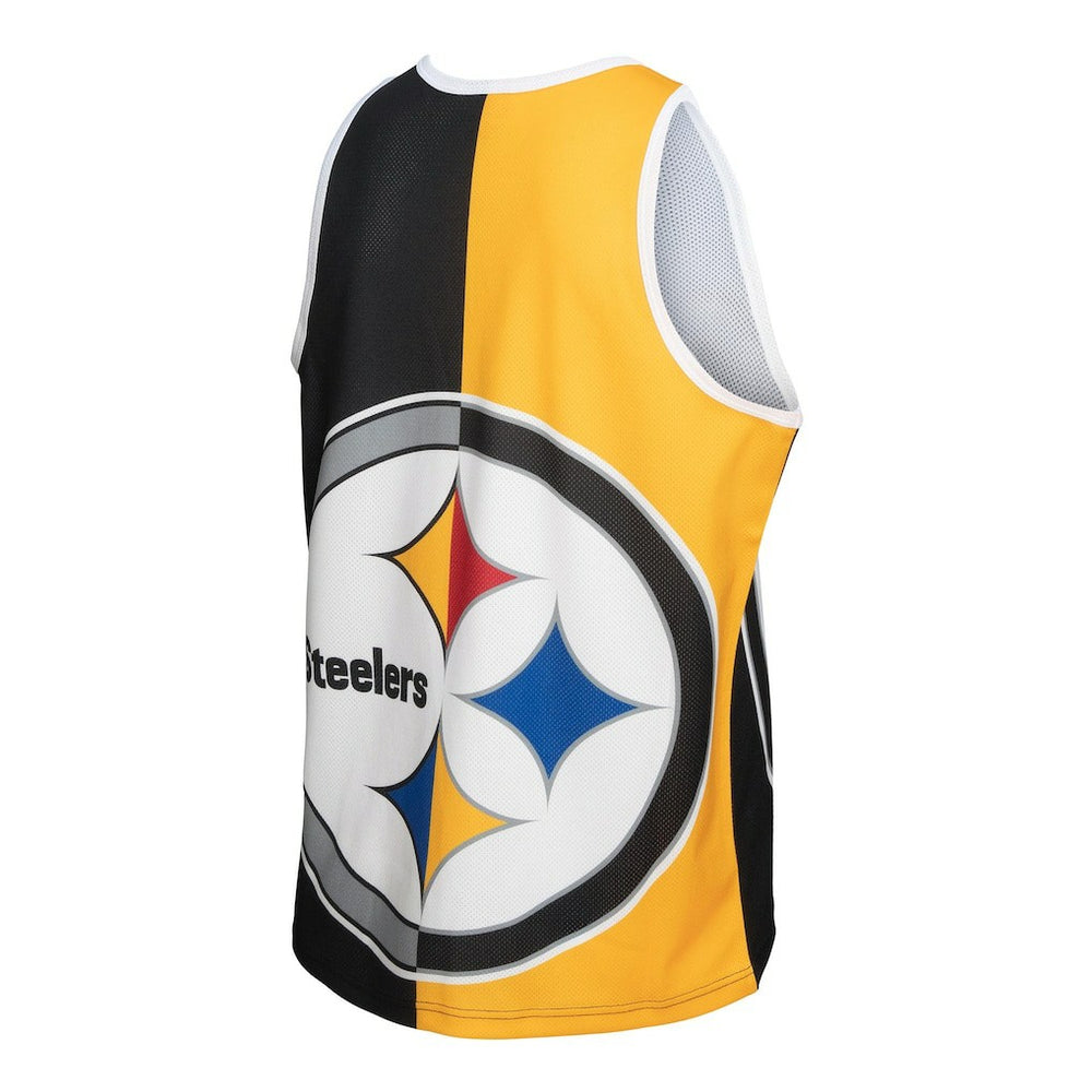 Troy Polamalu Pittsburgh Steelers Retired Player Graphic Tank Top - Black/Gold - Mitchell & Ness
