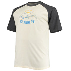 Justin Herbert Los Angeles Chargers Big & Tall Player Name & Number Raglan T-Shirt - Oatmeal - NFL