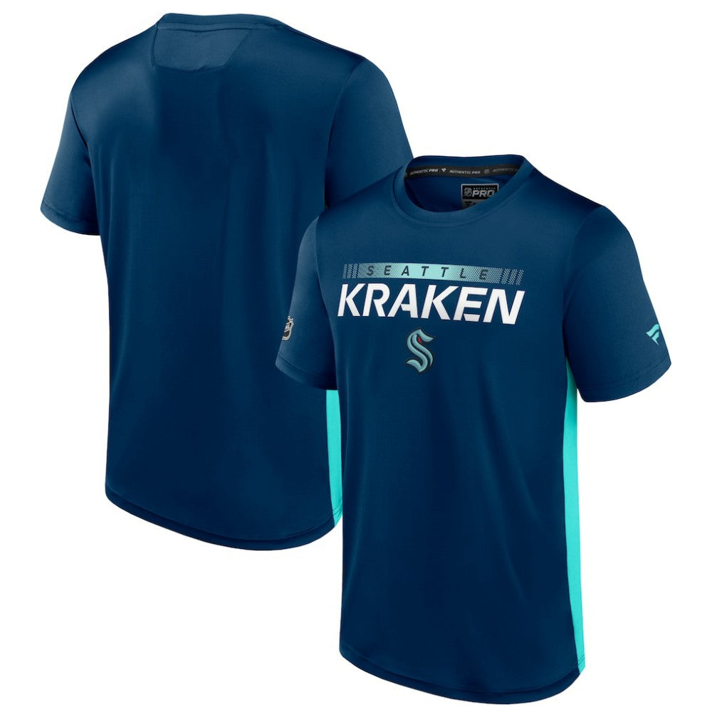 Seattle Kraken Fanatics Authentic Pro Rink Tech T-Shirt - Deep Sea Blue/Light Blue | Fanatics near me
