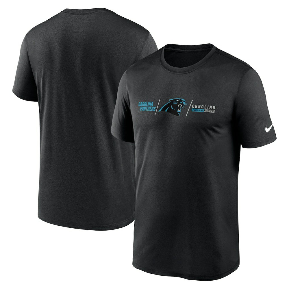 Carolina Panthers Horizontal Lockup Legend Performance T-Shirt - Black - Nike