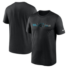 Carolina Panthers Horizontal Lockup Legend Performance T-Shirt - Black - Nike
