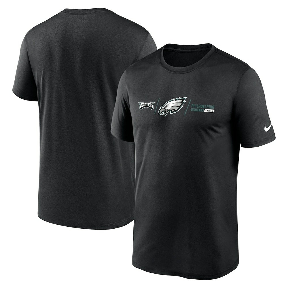 Philadelphia Eagles Horizontal Lockup Legend T-Shirt - Black - Nike