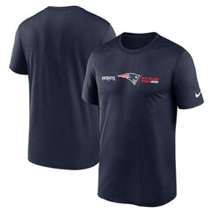New England Patriots Horizontal Lockup Legend T-Shirt - Navy - Nike
