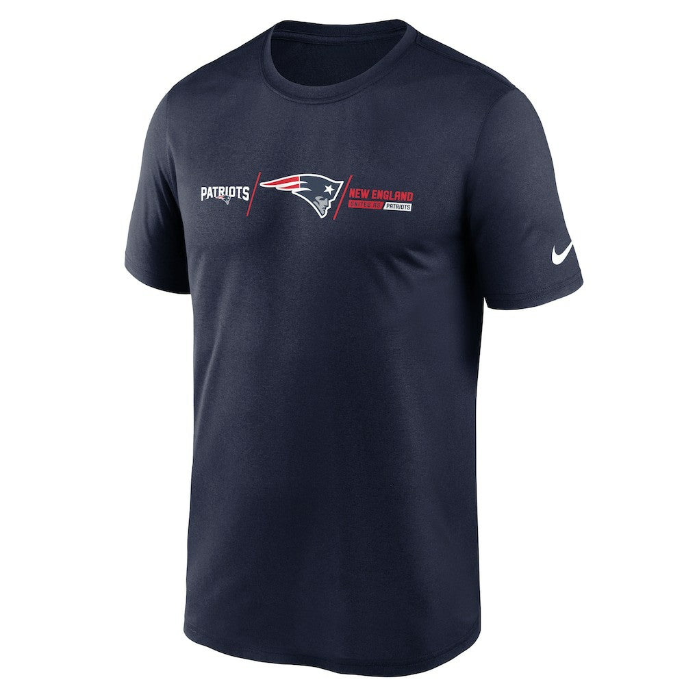 New England Patriots Horizontal Lockup Legend T-Shirt - Navy - Nike