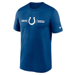 Indianapolis Colts Horizontal Lockup Legend Performance T-Shirt - Royal - Nike