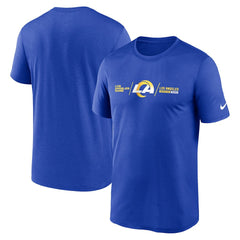 Los Angeles Rams Horizontal Lockup Legend Performance T-Shirt - Royal - Nike