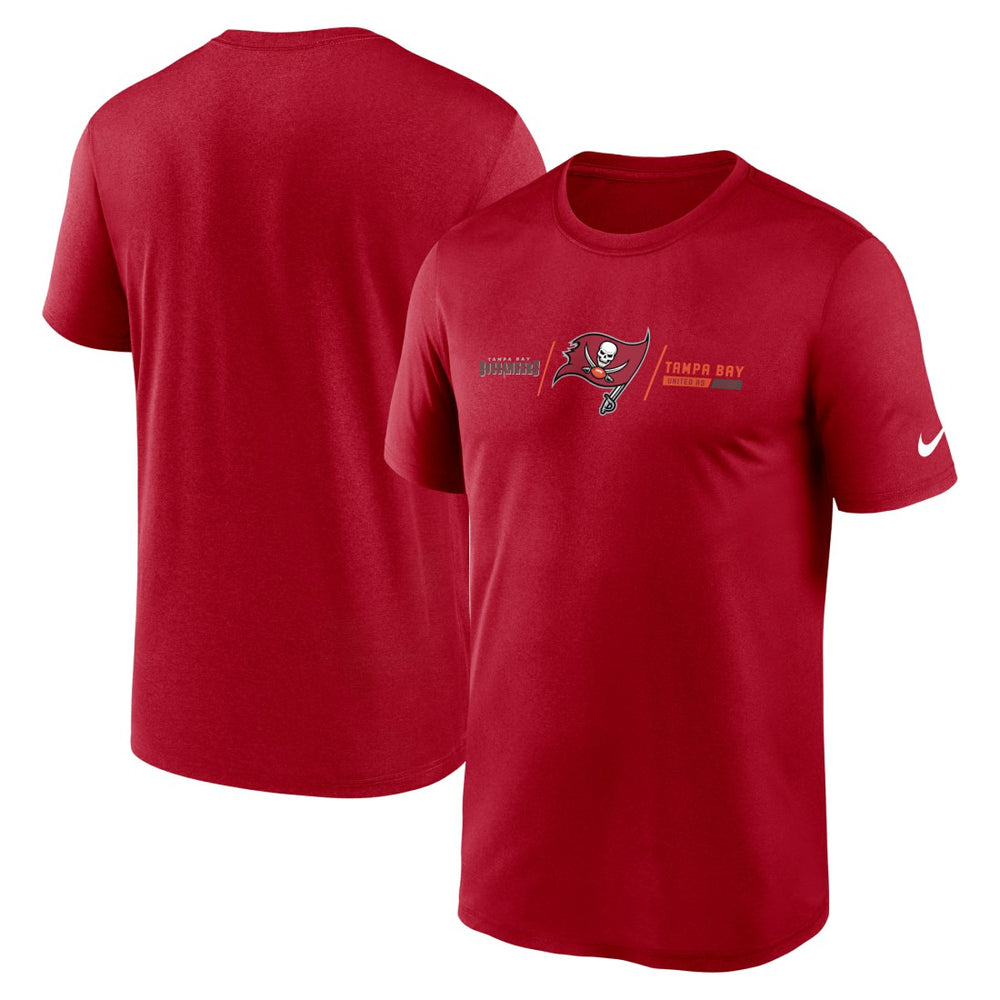 Tampa Bay Buccaneers Horizontal Lockup Legend Performance T-Shirt - Red - Nike