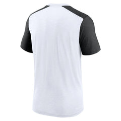 New Orleans Saints Color Block Team Name T-Shirt - White/Heathered Black - Nike