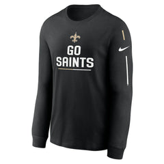 New Orleans Saints Team Slogan Long Sleeve T-Shirt - Black - Nike