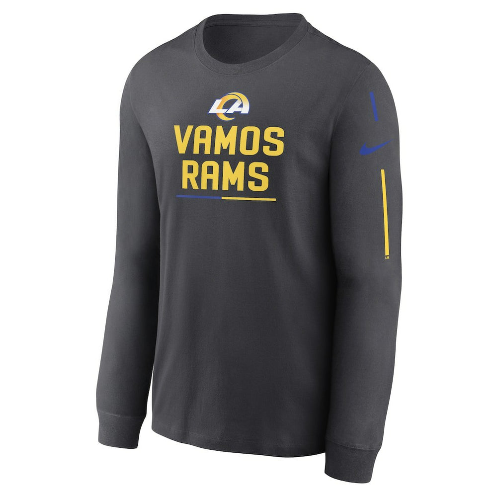 Los Angeles Rams Team Slogan Long Sleeve T-Shirt - Anthracite - Nike