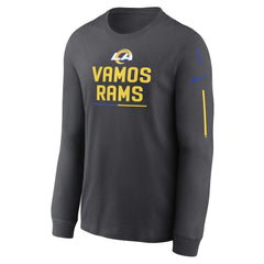 Los Angeles Rams Team Slogan Long Sleeve T-Shirt - Anthracite - Nike