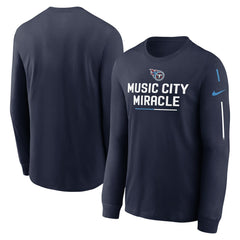 Tennessee Titans Team Slogan Long Sleeve T-Shirt - Navy - Nike