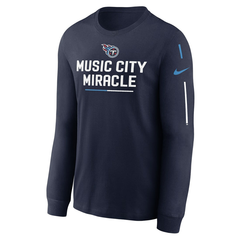 Tennessee Titans Team Slogan Long Sleeve T-Shirt - Navy - Nike