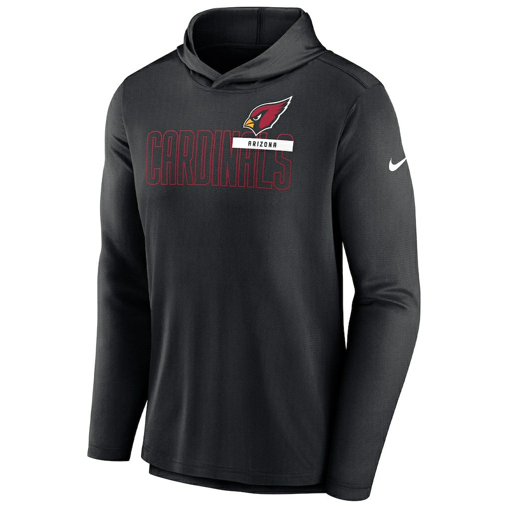 Arizona Cardinals Lightweight Performance Hooded Long Sleeve T-Shirt - Black - Nike