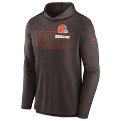 Cleveland Browns Lightweight Performance Hooded Long Sleeve T-Shirt - Brown - Nike