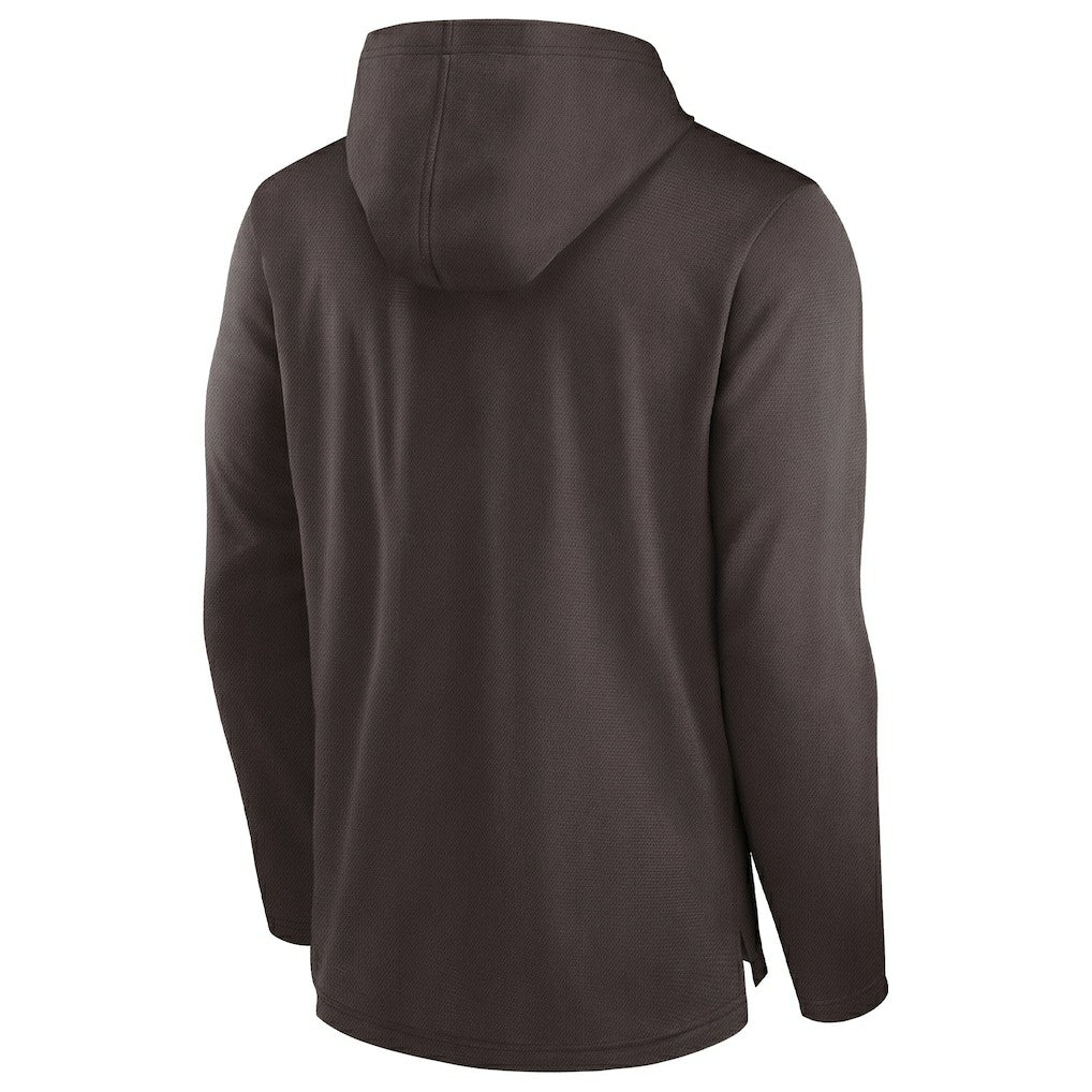 Cleveland Browns Lightweight Performance Hooded Long Sleeve T-Shirt - Brown - Nike