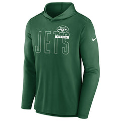 New York Jets Lightweight Performance Hooded Long Sleeve T-Shirt - Green - Nike