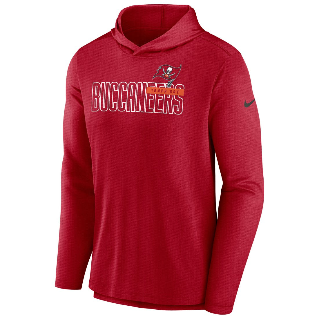 Tampa Bay Buccaneers Lightweight Performance Hooded Long Sleeve T-Shirt - Red - Nike