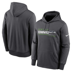 Seattle Seahawks Prime Logo Name Split Pullover Hoodie - Anthracite - Nike