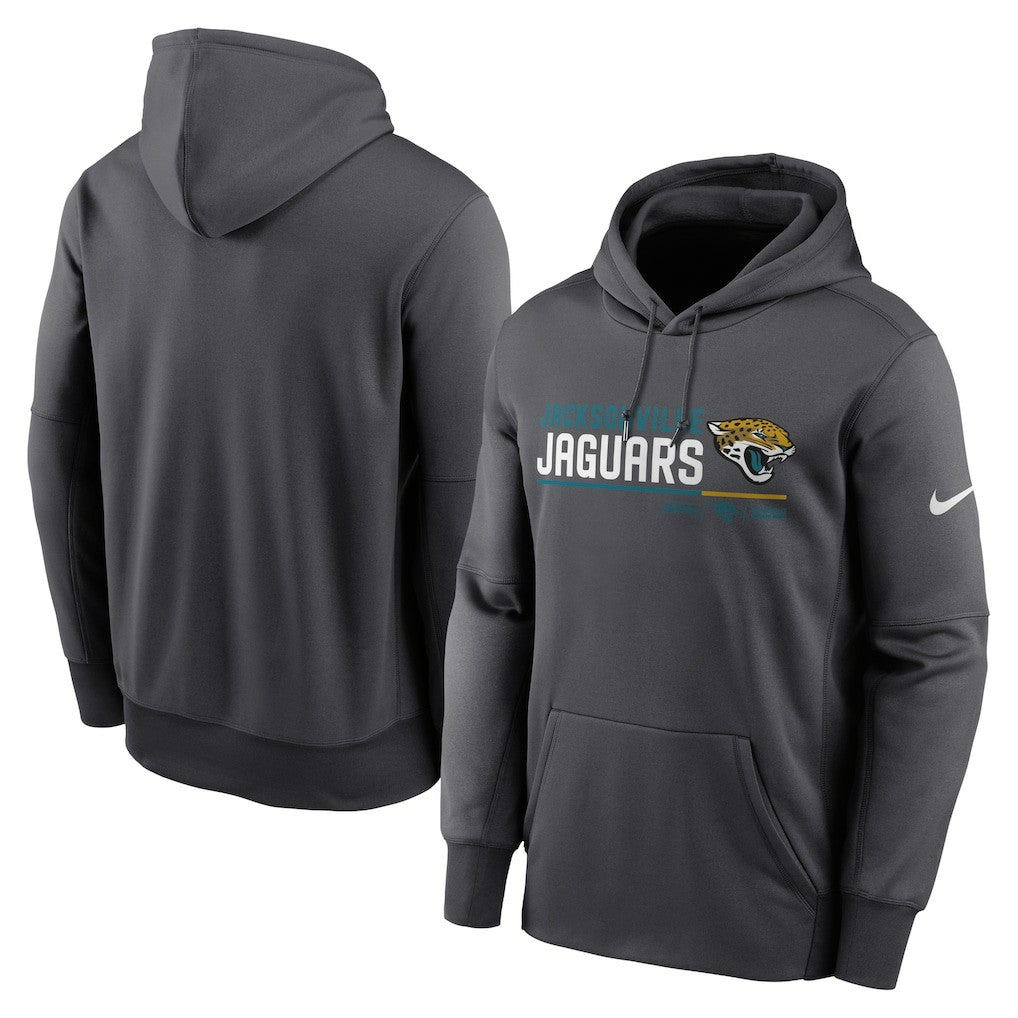 Jacksonville Jaguars Prime Logo Name Split Pullover Hoodie - Anthracite - Nike