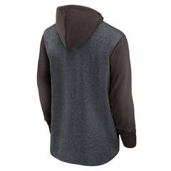 Cleveland Browns Surrey Legacy Pullover Hoodie - Heathered Charcoal/Brown - Nike