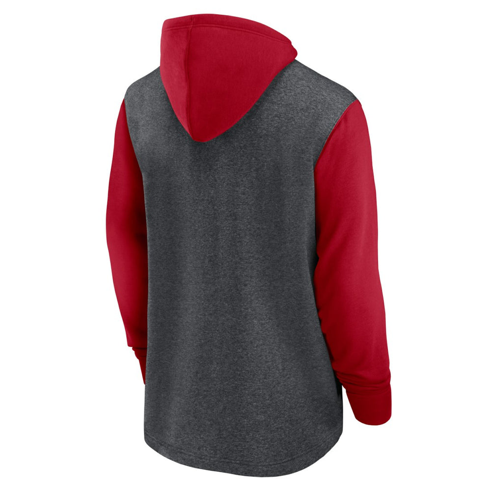 Tampa Bay Buccaneers Surrey Legacy Pullover Hoodie - Heathered Charcoal/Red - Nike