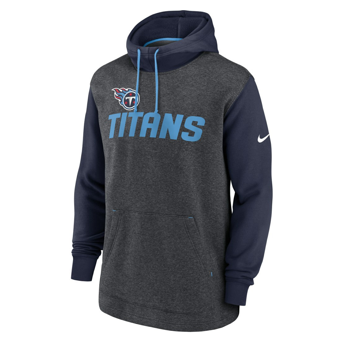 Tennessee Titans Surrey Legacy Pullover Hoodie - Heathered Charcoal/Navy - Nike