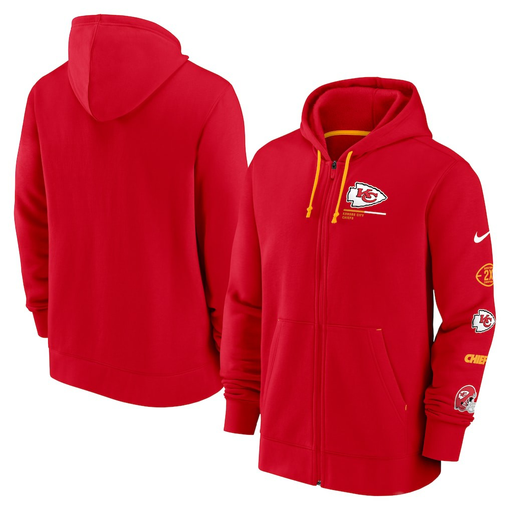 Kansas City Chiefs Surrey Full-Zip Hoodie - Red - Nike