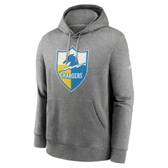 Los Angeles Chargers Rewind Club Fleece Pullover Hoodie - Heathered Gray - Nike