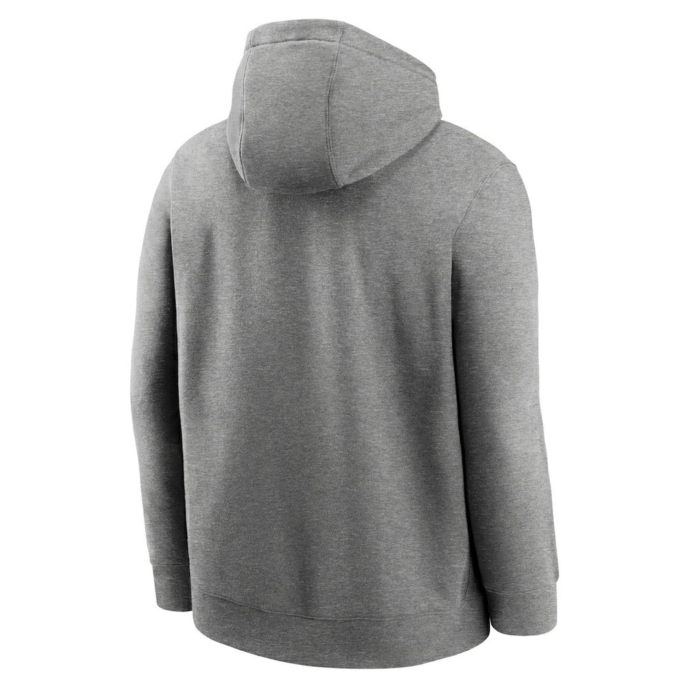 Oakland Raiders Rewind Club Fleece Pullover Hoodie - Heathered Gray - Nike