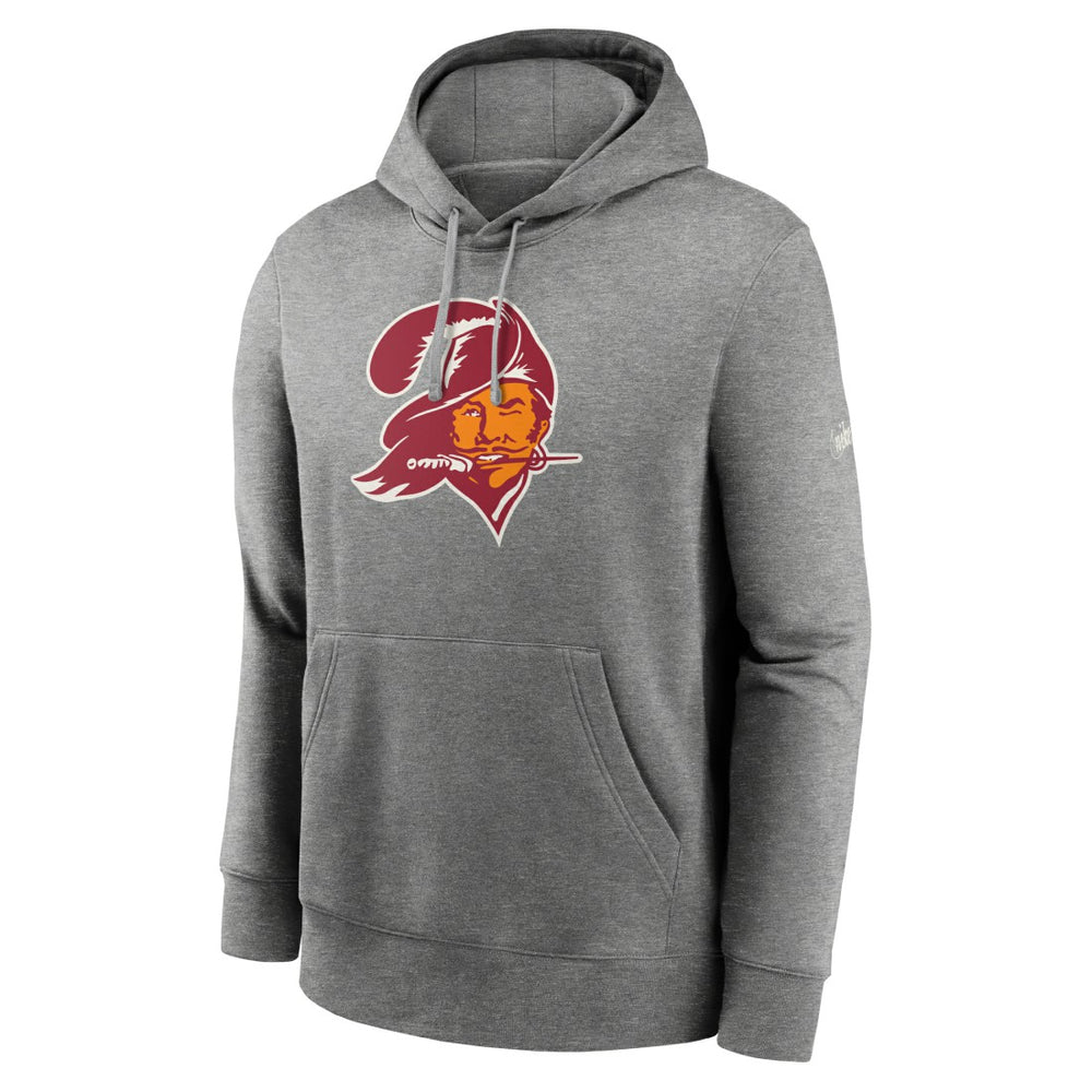 Tampa Bay Buccaneers Rewind Club Fleece Pullover Hoodie - Heathered Gray - Nike