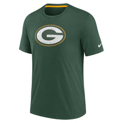Green Bay Packers Rewind Playback Logo Tri-Blend T-Shirt - Green - Nike