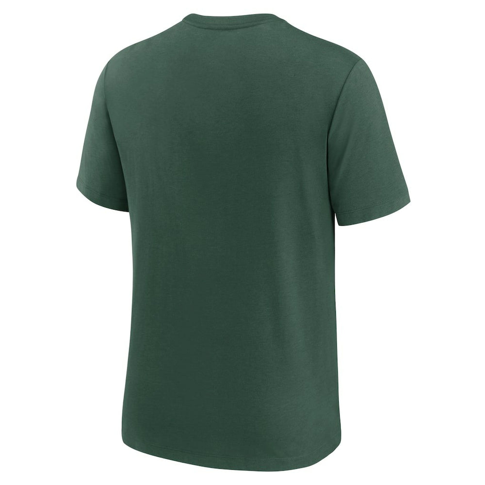 Green Bay Packers Rewind Playback Logo Tri-Blend T-Shirt - Green - Nike
