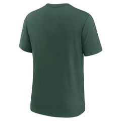 Green Bay Packers Rewind Playback Logo Tri-Blend T-Shirt - Green - Nike