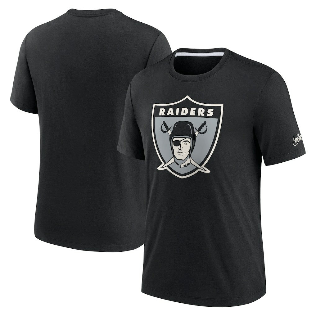 Las Vegas Raiders Rewind Playback Logo Tri-Blend T-Shirt - Black - Nike