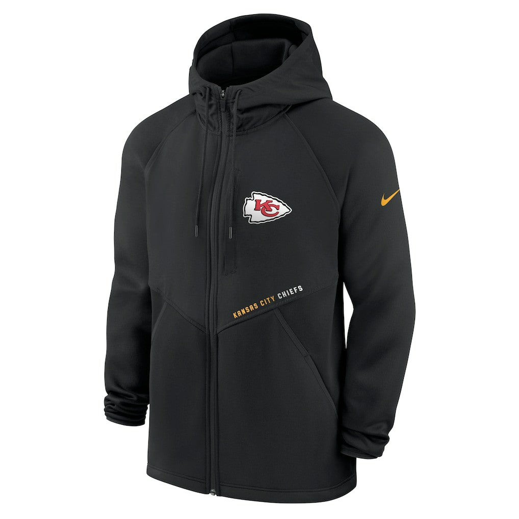Kansas City Chiefs Spacer Raglan Performance Full-Zip Hoodie - Black - Nike