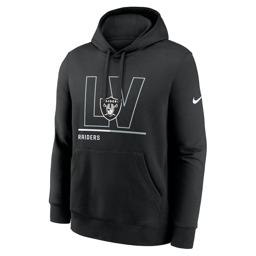 Las Vegas Raiders City Code Club Fleece Pullover Hoodie - Black - Nike