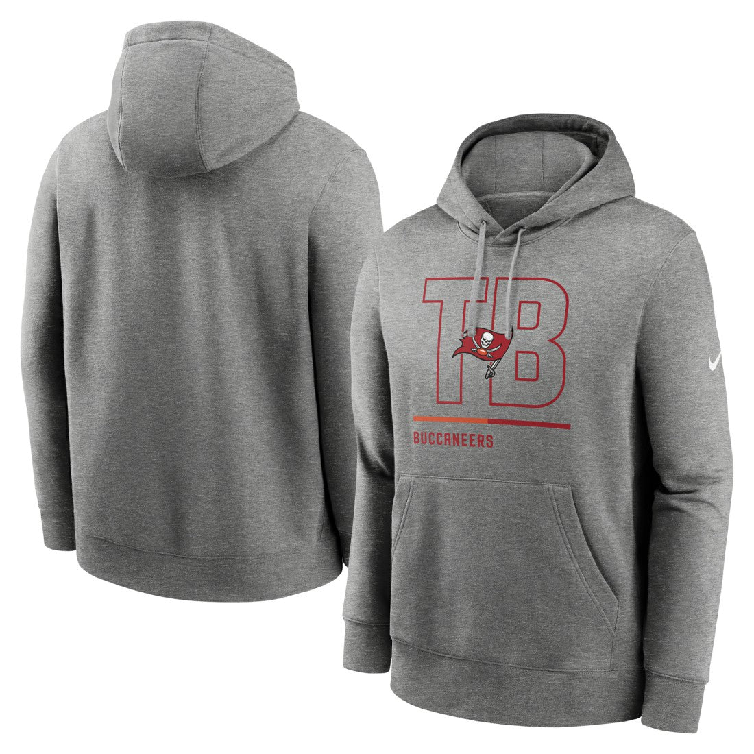 Tampa Bay Buccaneers City Code Club Fleece Pullover Hoodie - Heathered Gray - Nike