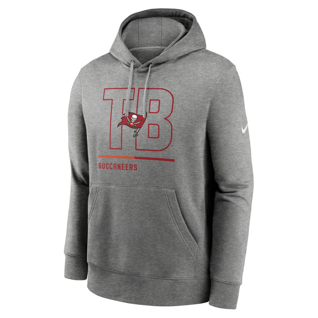 Tampa Bay Buccaneers City Code Club Fleece Pullover Hoodie - Heathered Gray - Nike