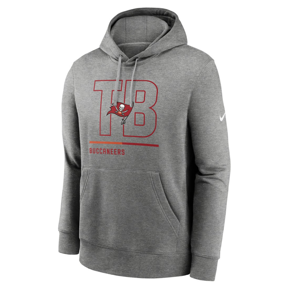 Tampa Bay Buccaneers City Code Club Fleece Pullover Hoodie - Heathered Gray - Nike