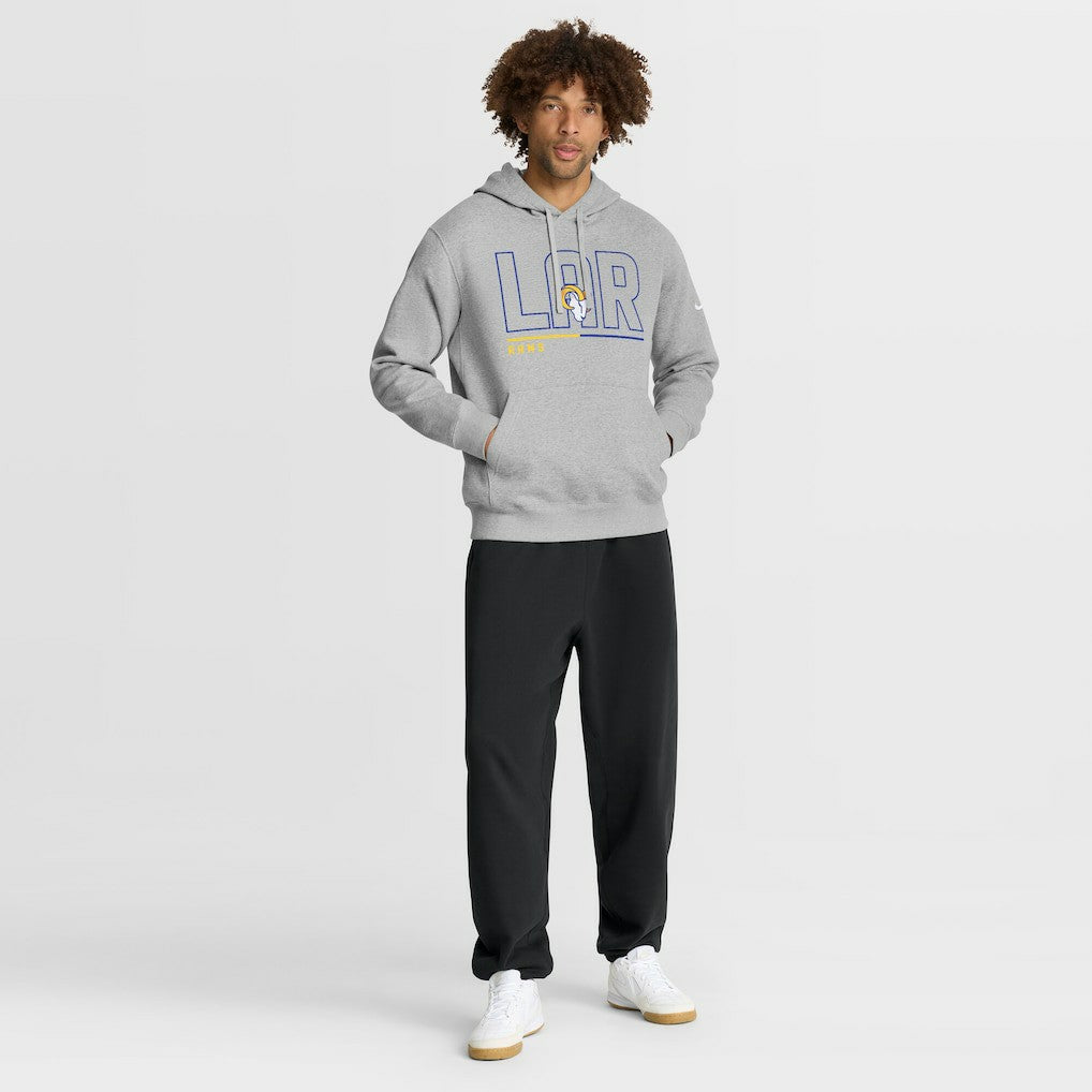 Los Angeles Rams City Code Club Fleece Pullover Hoodie - Heathered Gray - Nike