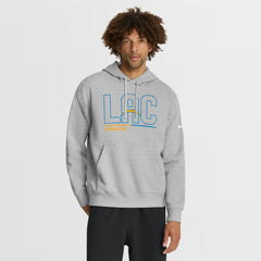 Los Angeles Chargers City Code Club Fleece Pullover Hoodie - Heathered Gray - Nike