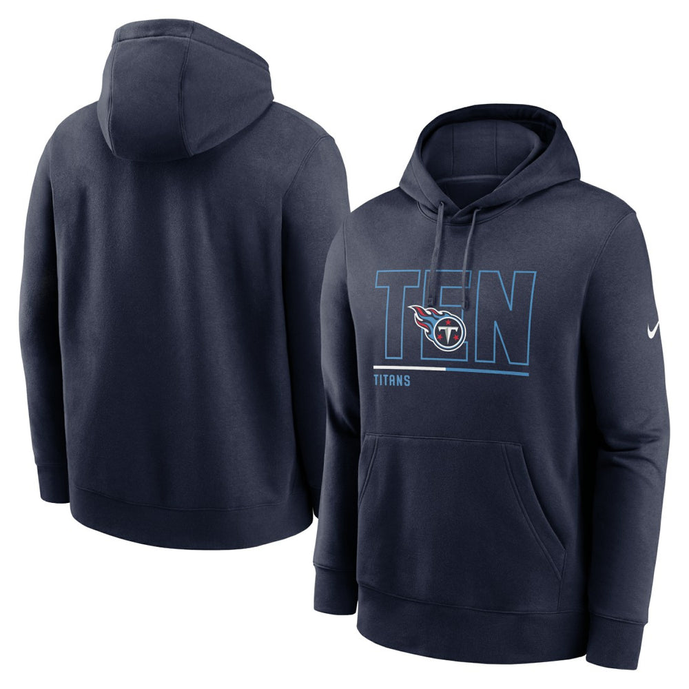 Tennessee Titans City Code Club Fleece Pullover Hoodie - Navy - Nike