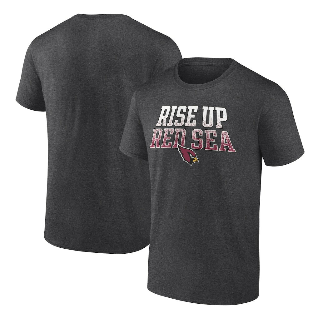 Arizona Cardinals Big & Tall Rise Up Red Sea Statement T-Shirt - Heathered Charcoal - Fanatics