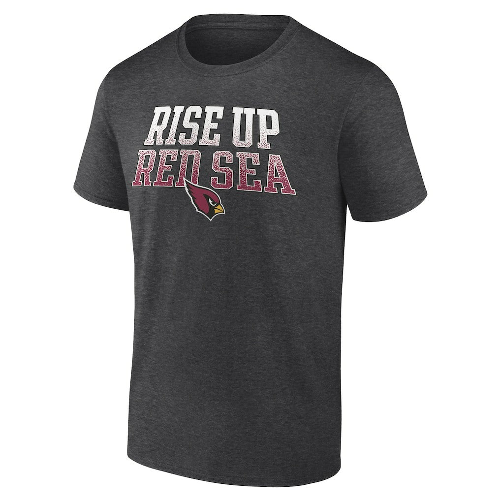 Arizona Cardinals Big & Tall Rise Up Red Sea Statement T-Shirt - Heathered Charcoal - Fanatics