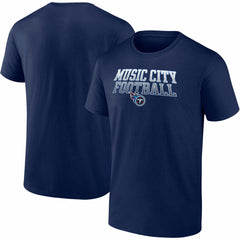 Tennessee Titans Big & Tall Music City Football Statement T-Shirt - Navy - Fanatics