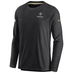New Orleans Saints Sideline Lockup Performance Pullover Sweatshirt - Black - Nike