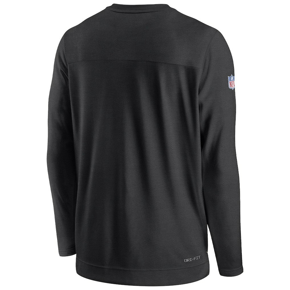 New Orleans Saints Sideline Lockup Performance Pullover Sweatshirt - Black - Nike
