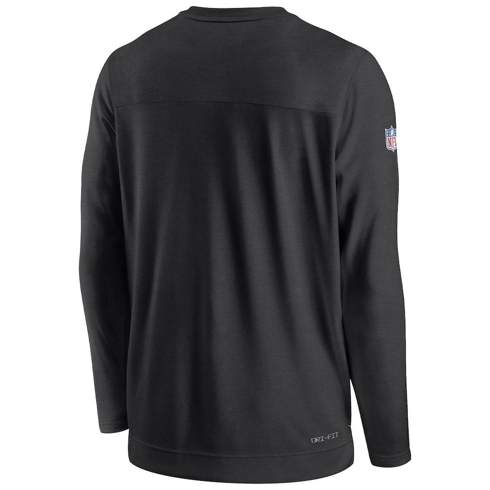 New Orleans Saints Sideline Lockup Performance Pullover Sweatshirt - Black - Nike